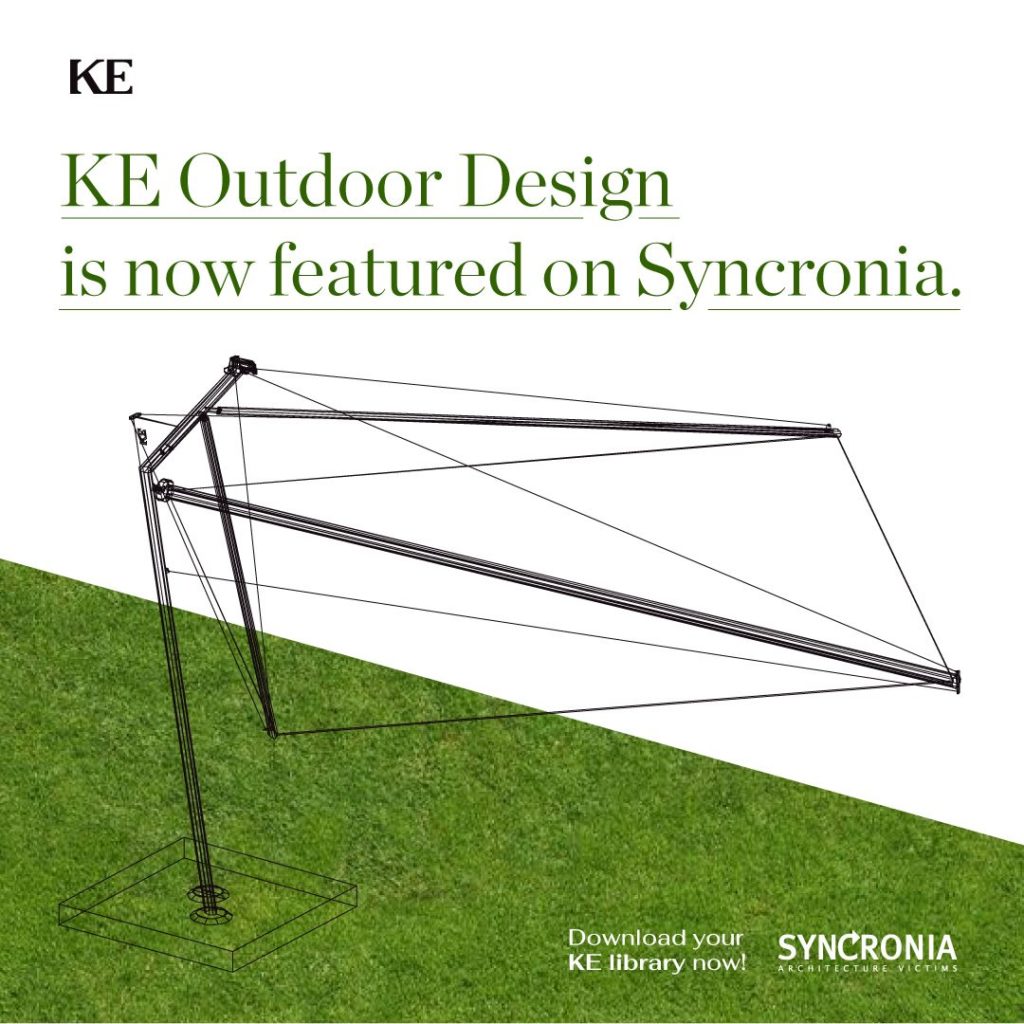 KE OUTDOOR DESIGN ENTRE DANS LE MONDE DES OBJETS BIM EN S’ASSOCIANT À LA PLATEFORME SYNCRONIA