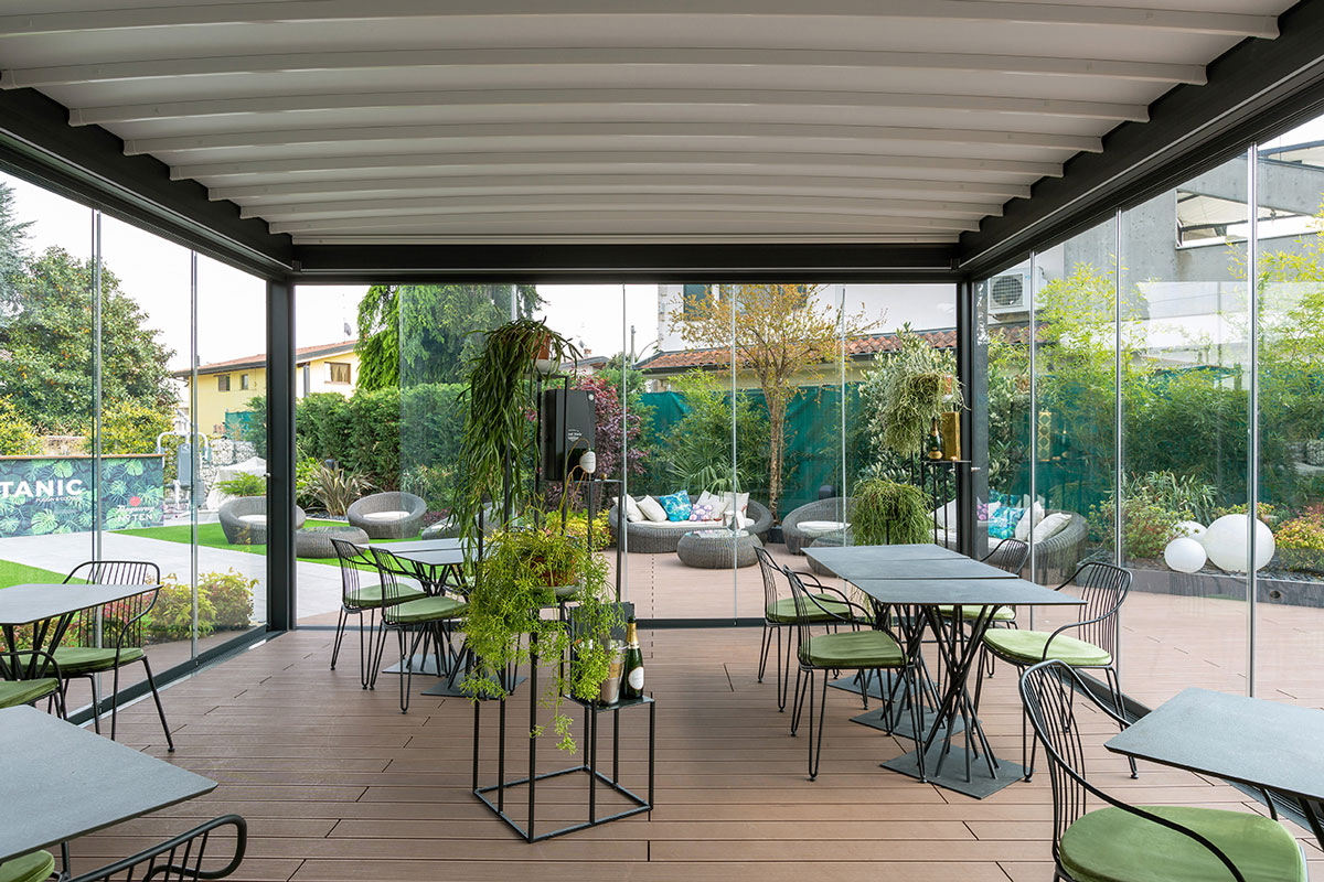 Pergola Toit Retractable - Gennius Isola 3 - Botanic Fusion & Cocktail